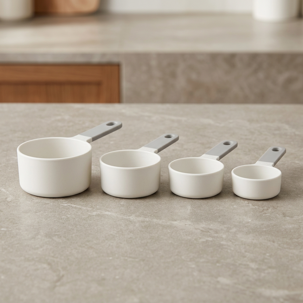 Four graduated measuring cups