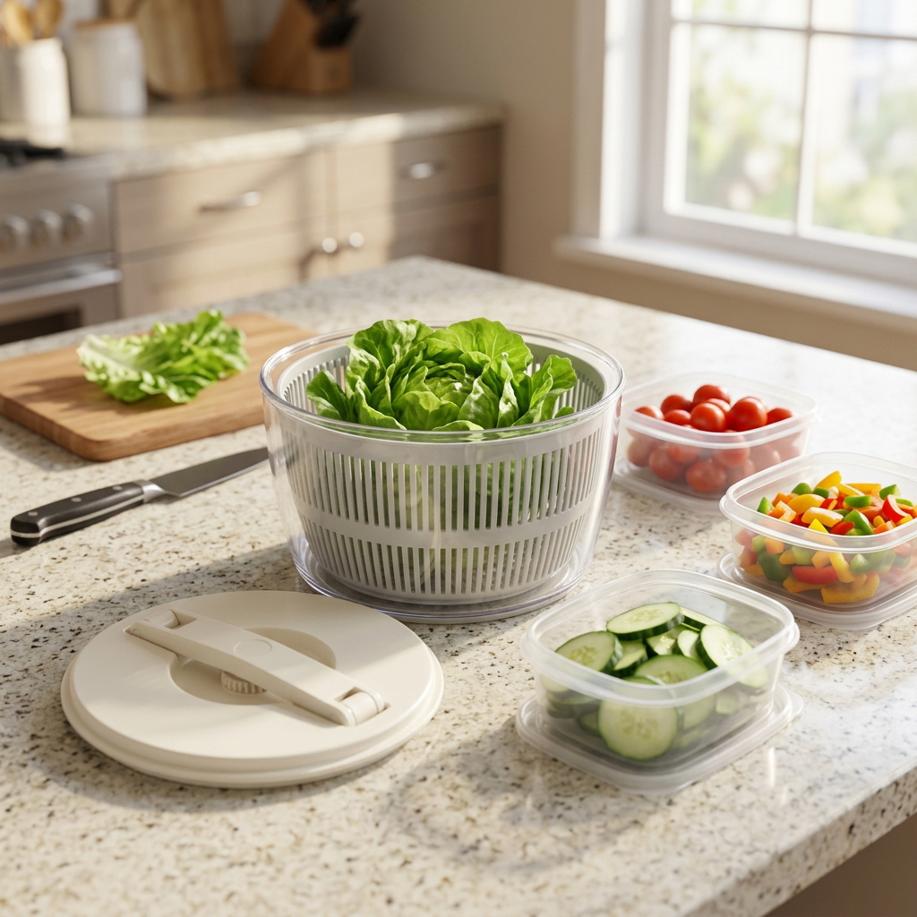 Weekend salad meal preparation