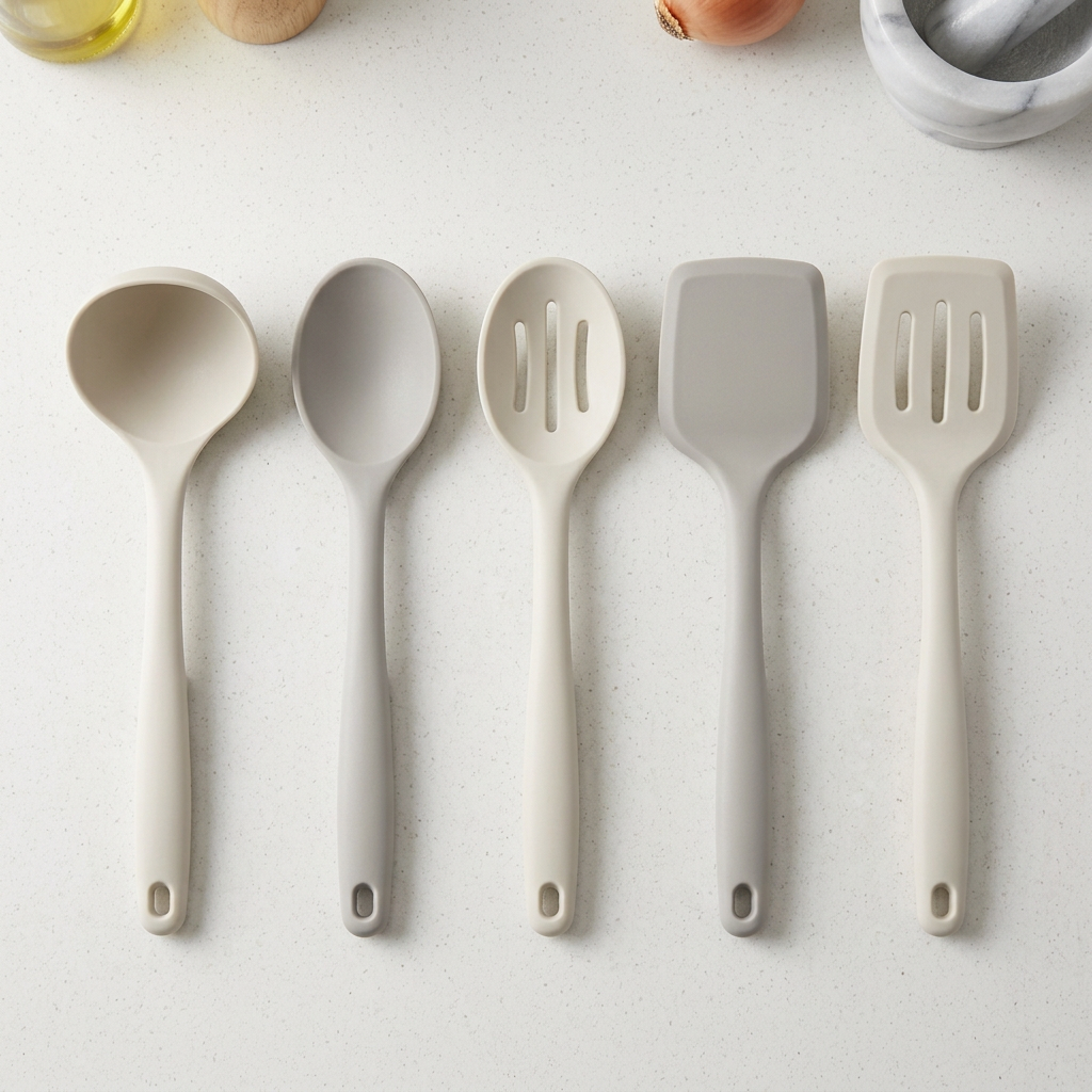 Five utensil heads shown separately